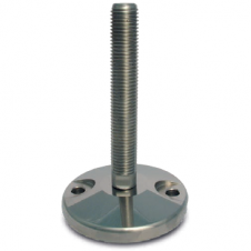 Stainless steel feet – heavy load – Stainless steel levelling feet Ø 120 with holes, fixed screw, heavy load